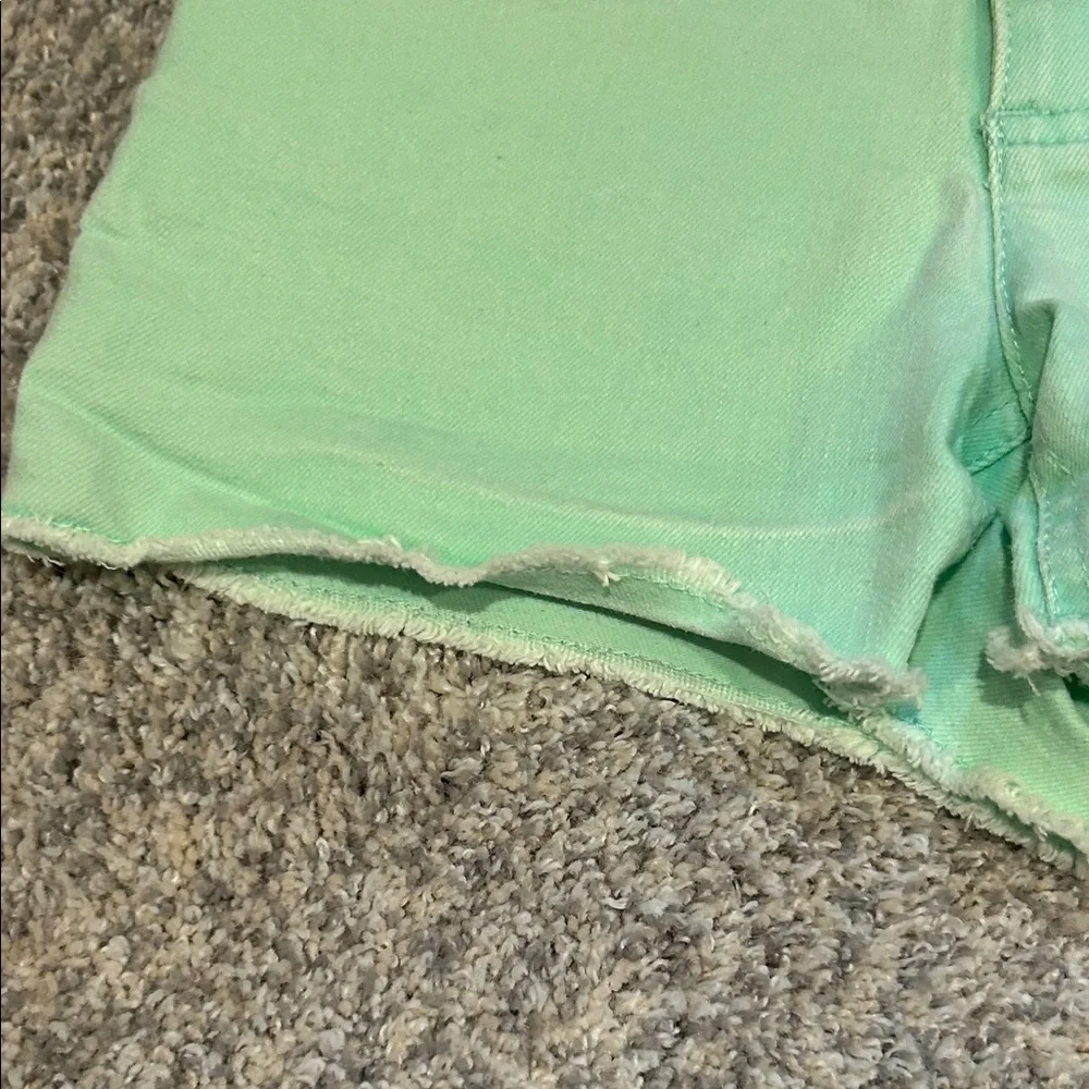 Justice Light Green Denim Kids Shorts